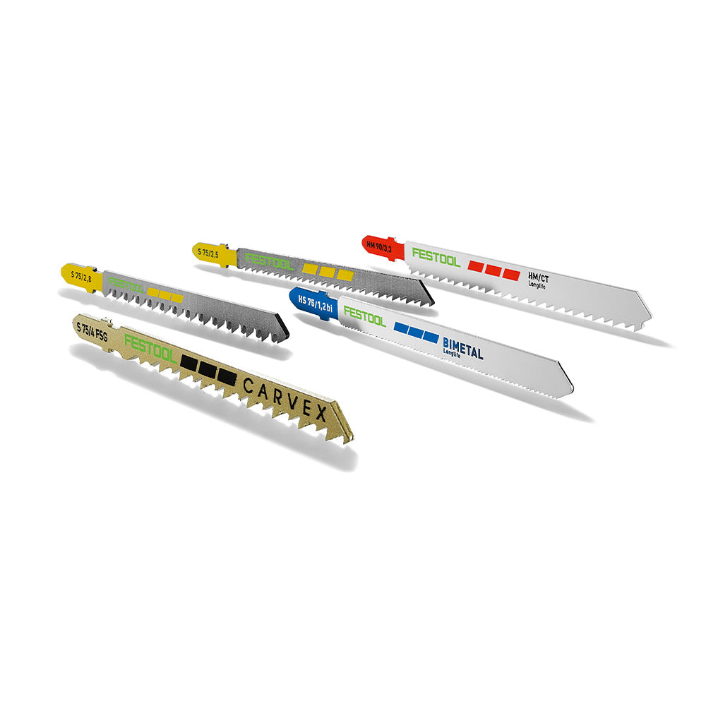 Festool Jigsaw Blade Set STS-Sort/21 W/P/M (21 Pack)