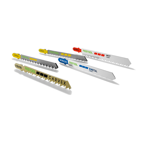 Festool Jigsaw Blade Set STS-Sort/21 W/P/M (21 Pack)