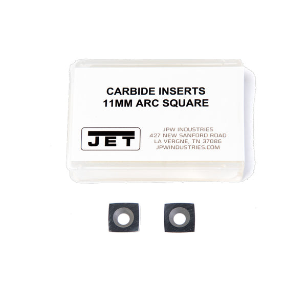 JET 11mm Square-Arc Carbide Inserts for Chisel Cutting Blade (2 Pack)
