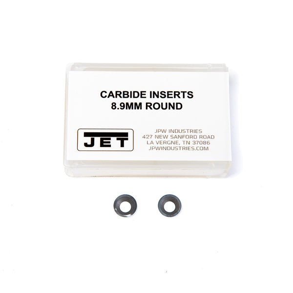 JET 8.9mm Round Carbide Inserts for Chisel Cutting Blade (2 Pack)