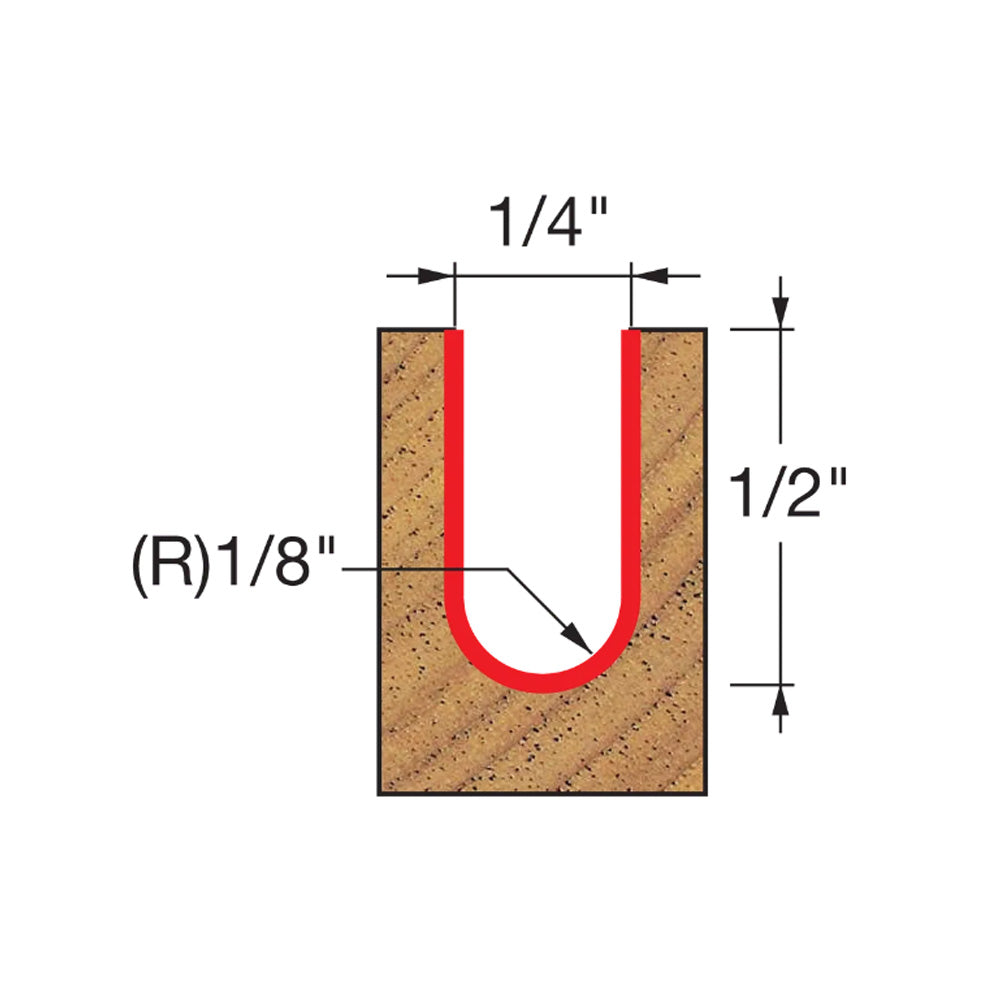 Freud Ball Nose Up-Cut Router Bit 1/4