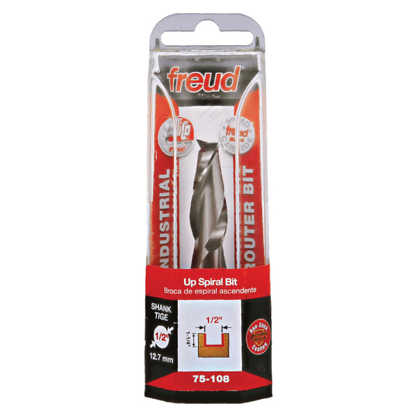 Freud Up Spiral Bit 1/2" SH, 1/2" D, 1-1/4" CL