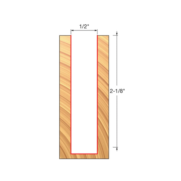 Freud Up Spiral Bit 1/2" SH, 1/2" D, 2-1/8" CL