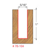 Freud Down Spiral Router Bit 1/2" SH, 5/16" D, 1" CL