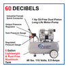 California Air Tools 8010A Air Compressor 1hp (8 Gal. Aluminum Tank)