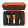 CMT 3-Piece Undersized Plywood Router Bit Set 1/2" Shank
