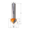 CMT 2 Flute 90° V-Groove Router Bit 1/2" SH, 1-1/2" D, 1-1/8" CL