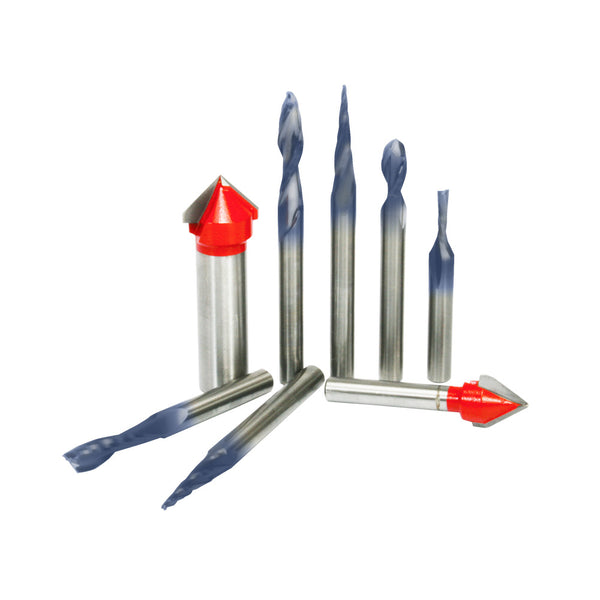 Freud 8-Piece CNC Router Bit Signmaking Set (1/4" Shank)