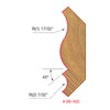 Freud Crown Molding Bit 1/2" SH, 1-1/4" D, 2-1/4" CL