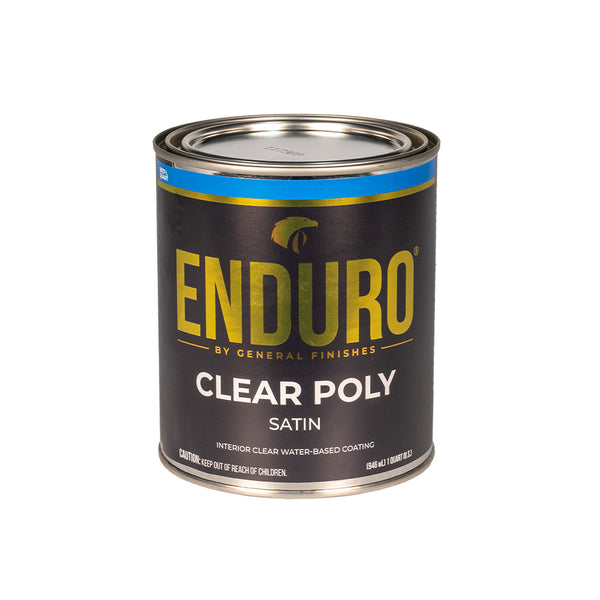 General Finishes Enduro Clear Poly Water-Based Topcoat - Quart (Satin)