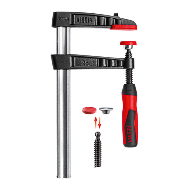 Bessey Medium Duty (TG) Bar Clamps with 2K Handle (7" Throat Depth)