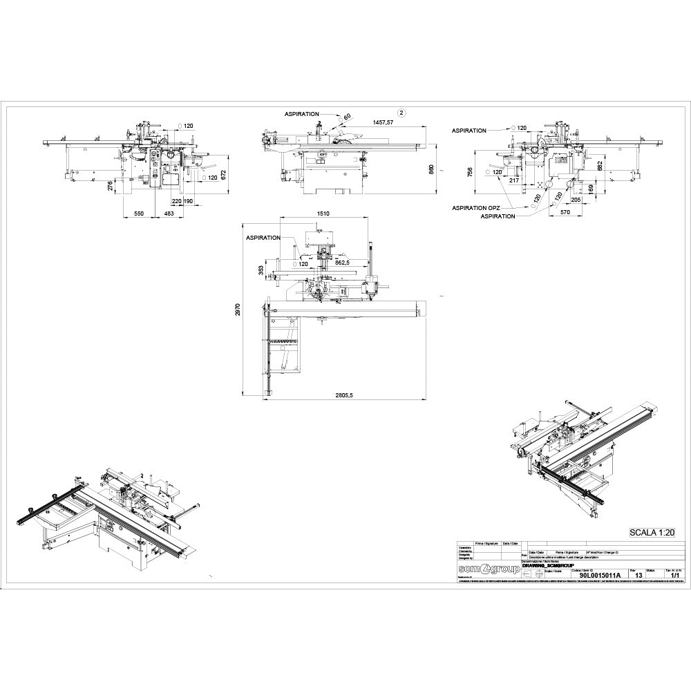 SCM Minimax CU 300C - Tersa Full Combination Machine - 8.5' Slider