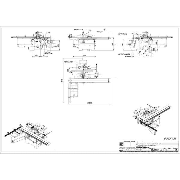 SCM Minimax CU 300C - Tersa Full Combination Machine - 8.5' Slider