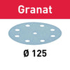 Festool D125 Granat Abrasive Discs - Box - Discontinued Grits