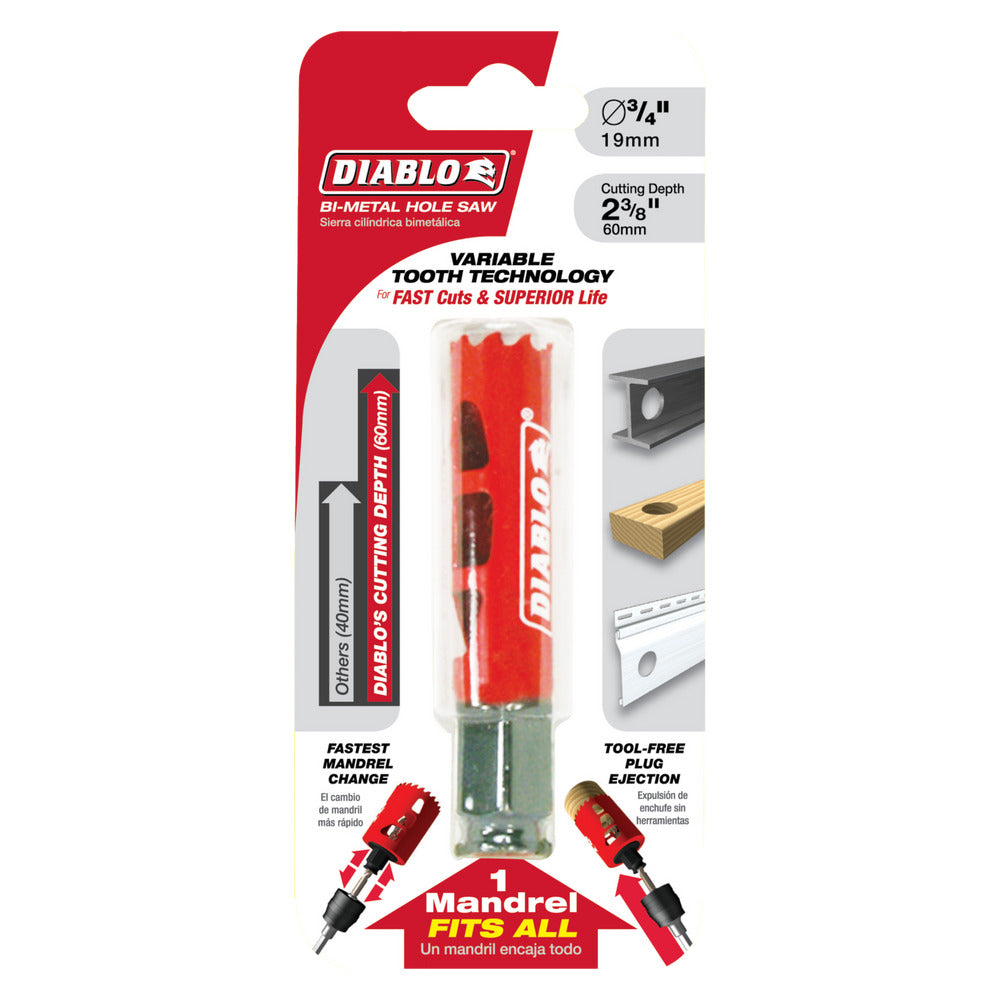 Diablo Bi-Metal Hole Saw 3/4