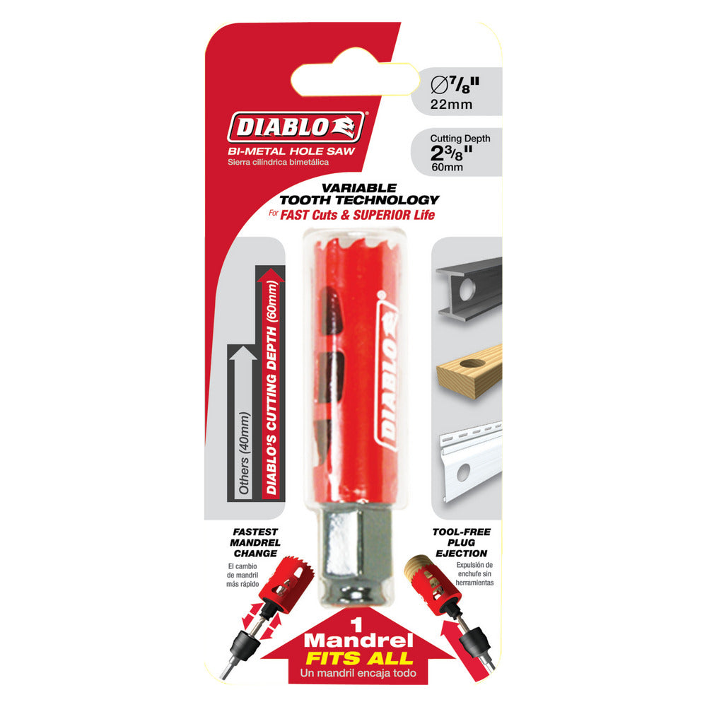 Diablo Bi-Metal Hole Saw 7/8