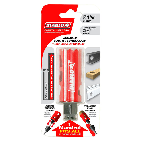 Diablo Bi-Metal Hole Saw 1-1/8"