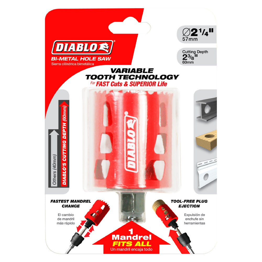 Diablo Bi-Metal Hole Saw 2-1/4