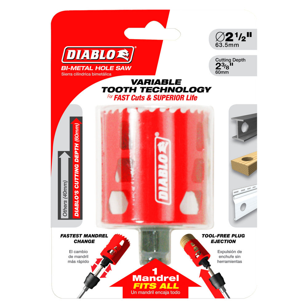 Diablo Bi-Metal Hole Saw 2-1/2