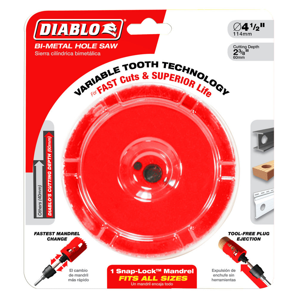 Diablo Bi-Metal Hole Saw 4-1/2