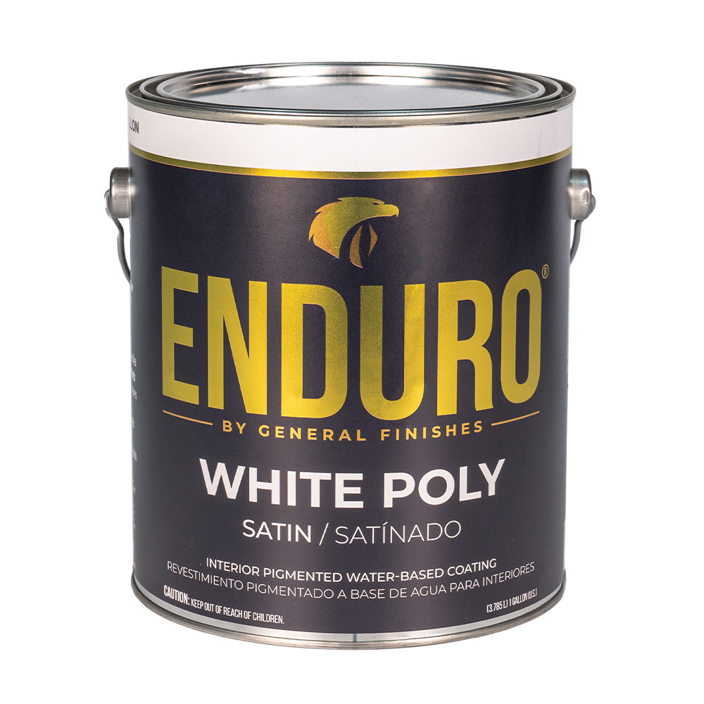General Finishes Enduro White Poly Water-Based Topcoat - Gallon (Satin)