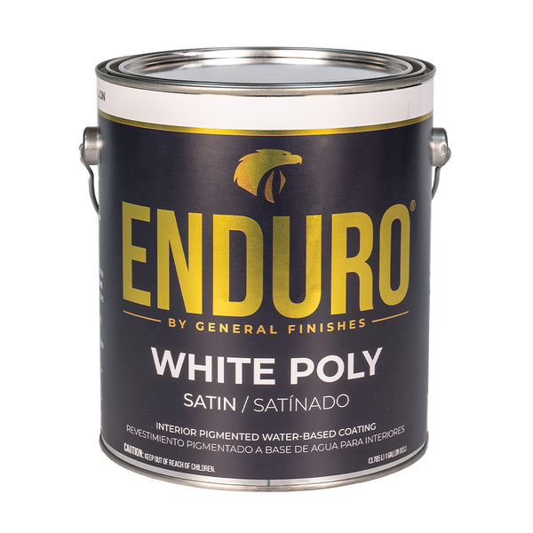General Finishes Enduro White Poly Water-Based Topcoat - Gallon (Satin)