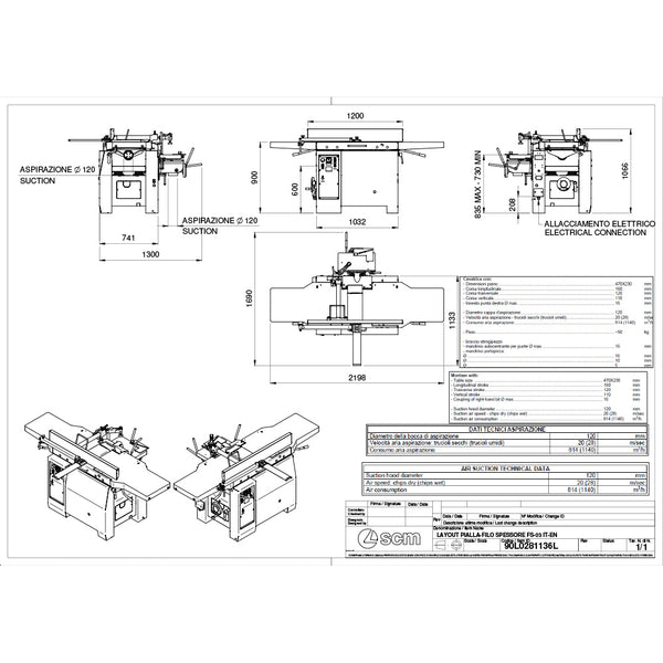 SCM Minimax FS 41ES - Xylent Jointer/Planer (Single-Phase)