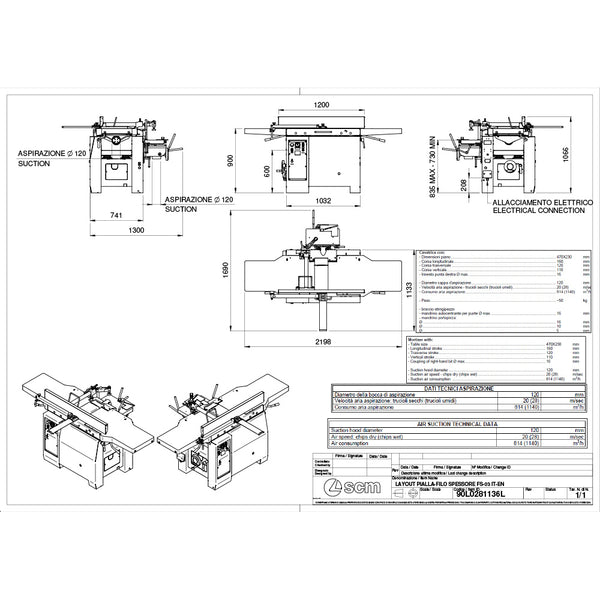 SCM Minimax FS 41ES - Tersa 16" Jointer/Planer - 3PH, 220V