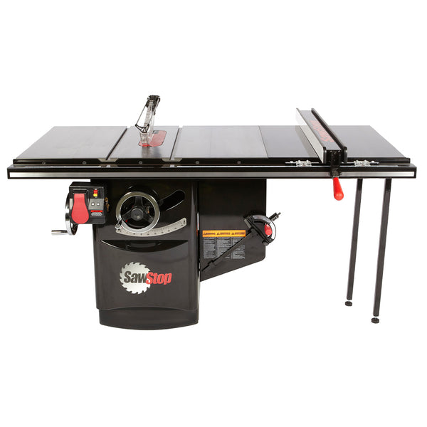 SawStop 7.5HP, 3ph, 480v Industrial Cabinet Saw w/36" T-Glide Fence System, Rails & Extension Table