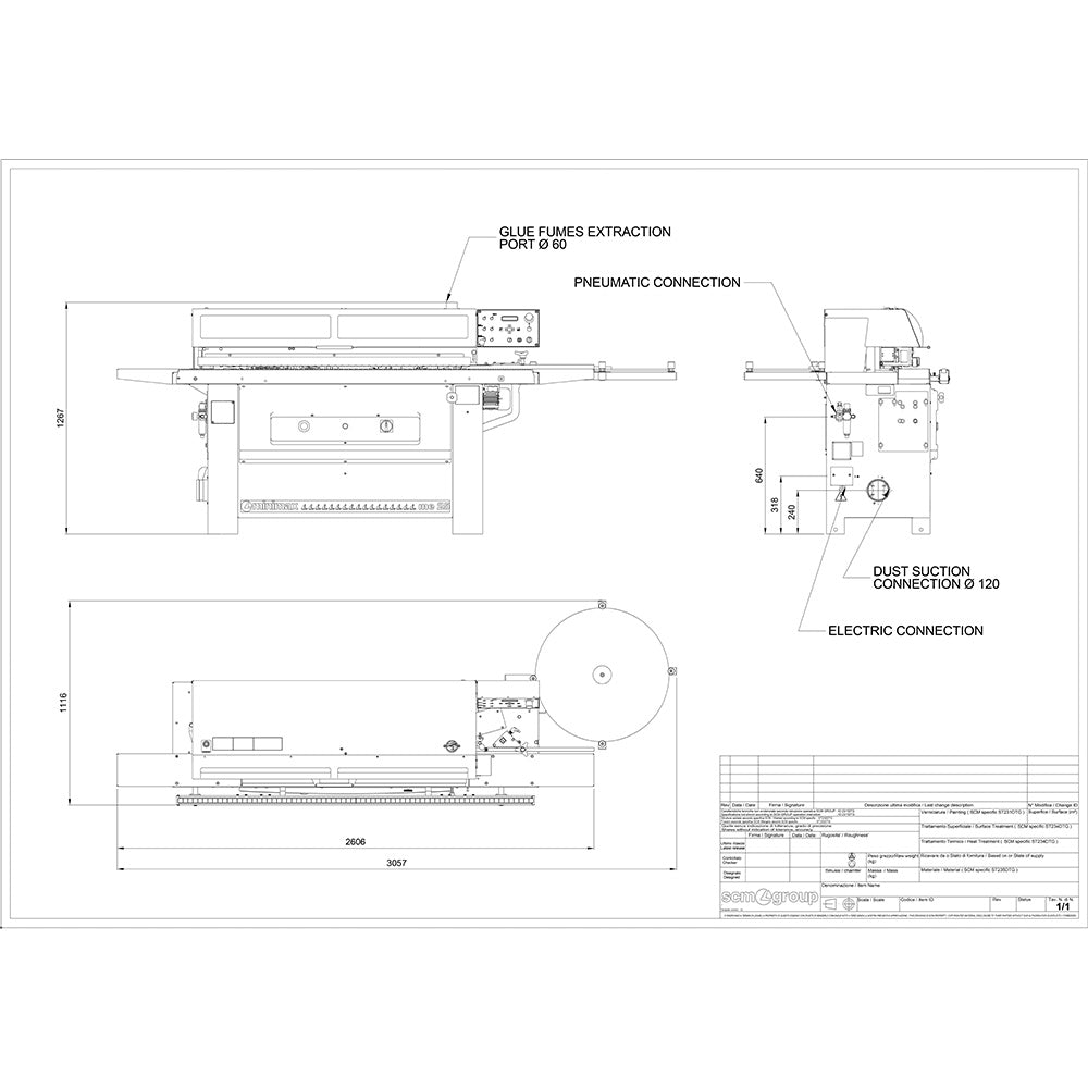 SCM Minimax ME 25E Automatic Edgebander - 1PH, 230V