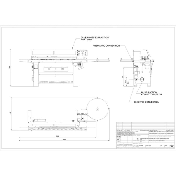 SCM Minimax ME 25E Automatic Edgebander - 1PH, 230V