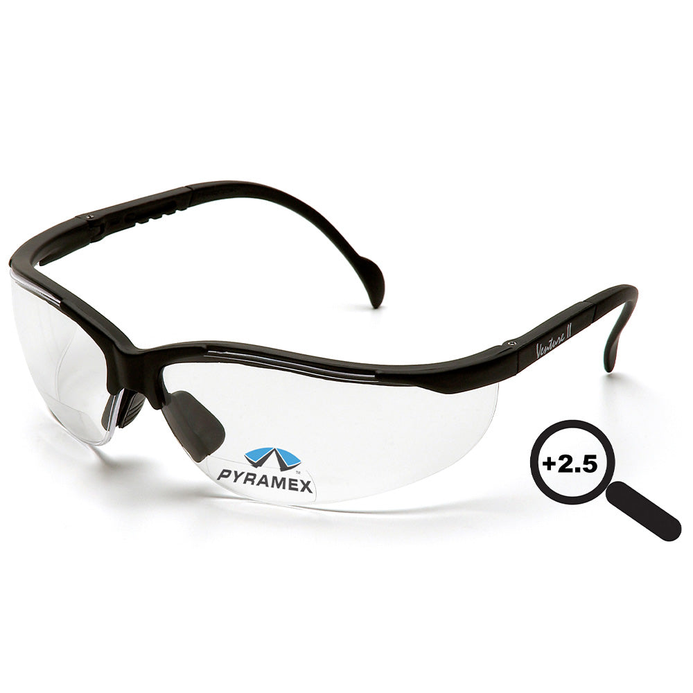 Pyramex Venture II Readers H2X Anti-Fog Safety Glasses - Clear Lens