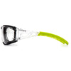 Pyramex Fyxate Lime Foam-Padded Safety Goggles - Clear Lens