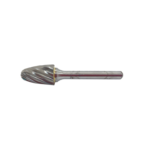 HTC SF-6NF Tree Radius Style Carbide Burr 1/4" SH, 5/8" D, 1" CL