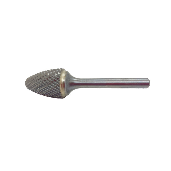 HTC SF-7 Double Cut Tree Radius Style Carbide Burr 1/4" SH, 3/4" D, 1" CL