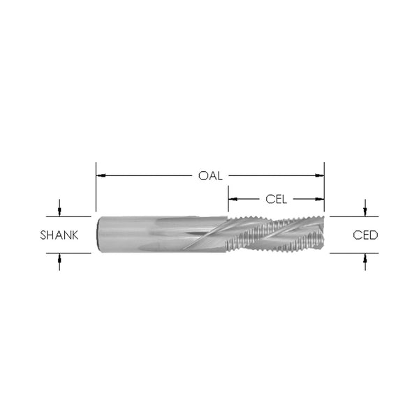 Southeast Tool Down Cut 3 Flue Roughing Router Bit