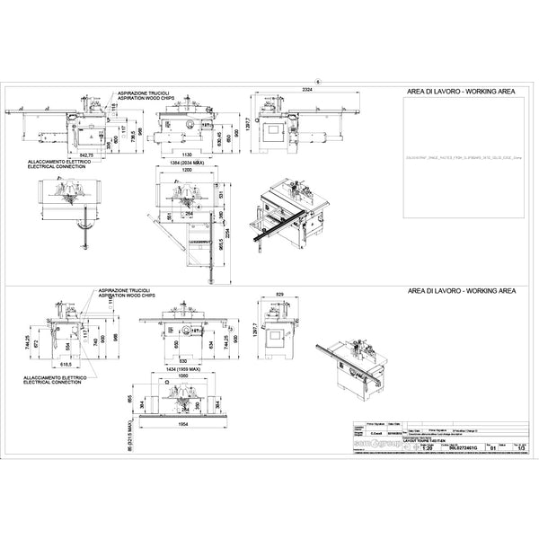 SCM Minimax TW 55es Tilting Spindle Shaper - 1PH, 230V