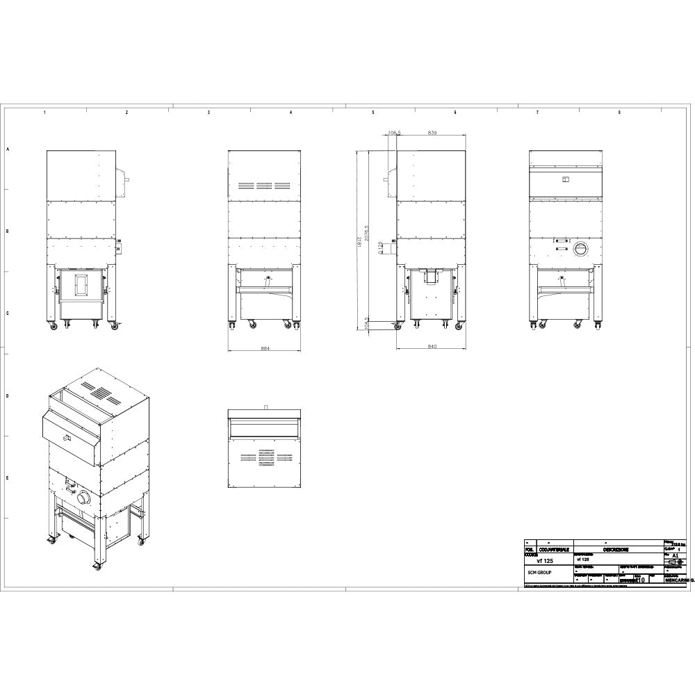 SCM Formula VF 140 Negative Pressure Dust Extractor