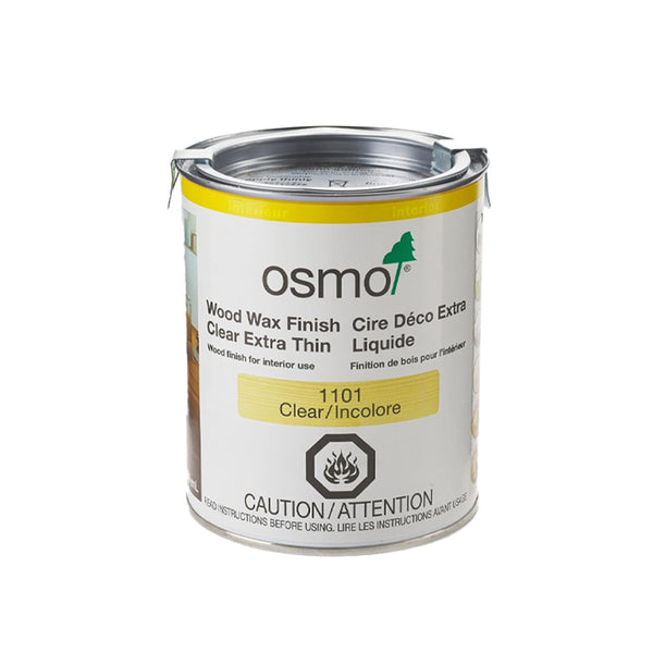 OSMO Wood Wax Finish Clear 1101 Extra Thin - 0.75L