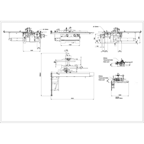 SCM Minimax CU 410E - Tersa Full Combination Machine - 8.5' Slider