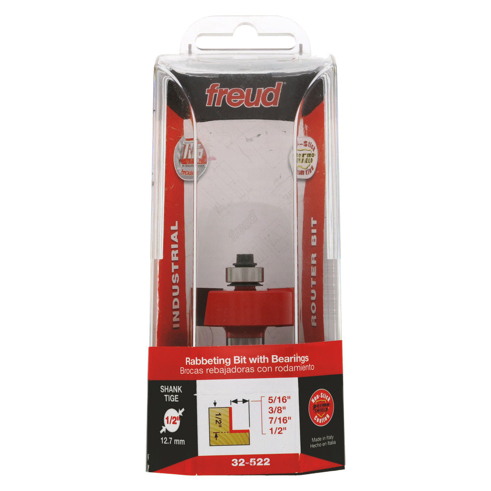 Freud Rabbeting Bit with Bearings 1/2