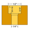 MicroJig ZEROPLAY 2-Step Plunge Bit 1/2" Shank