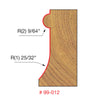 Freud Face Molding Bit 1/2" SH, 15/16" D, 1-3/8" CL