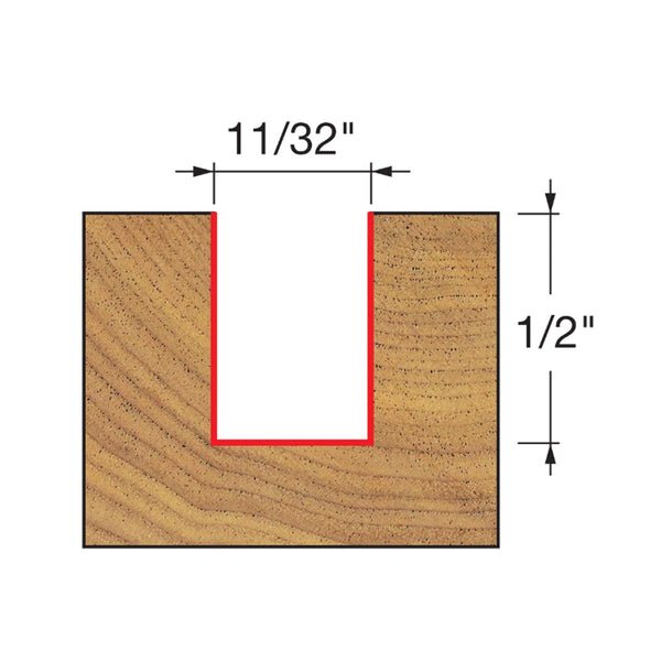 Freud Mortising Bit 1/2" SH, 11/32" D, 1/2" CL