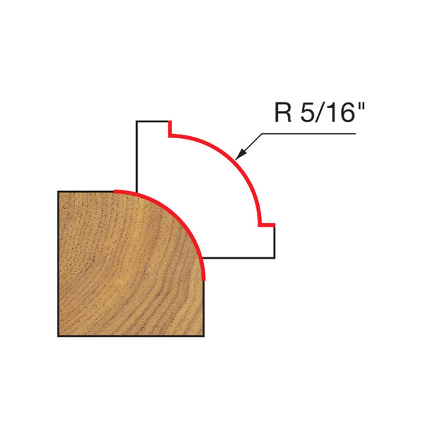 Freud Rounding Over Bit 1/4" Shank x 5/16" Radius