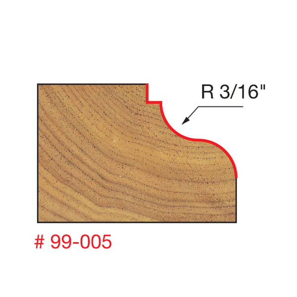 Freud Classical Roman Ogee Bit 1/2" SH, 1-3/8" D, 9/16" CL