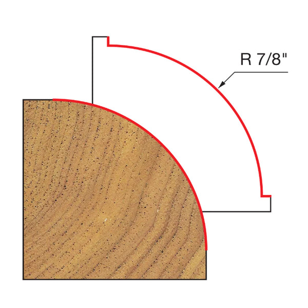 Freud Rounding Over Bit 1/2" Shank x 7/8" Radius