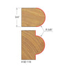 Freud Half Round Bit 1/2" SH, 1-29/64" D, 1-11/64" CL