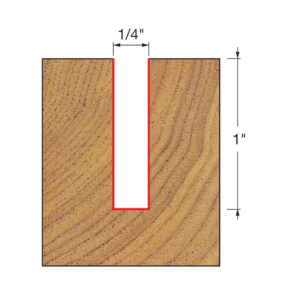 Freud Double Flute Straight Bit 1/4