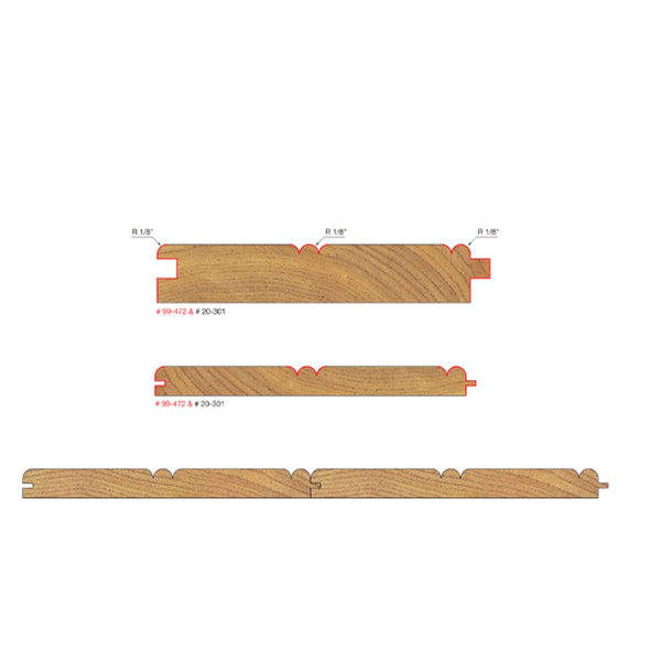 Freud Beadboard Tongue & Groove Bit 1/2" SH, 1-7/8" D, 13/16" CL